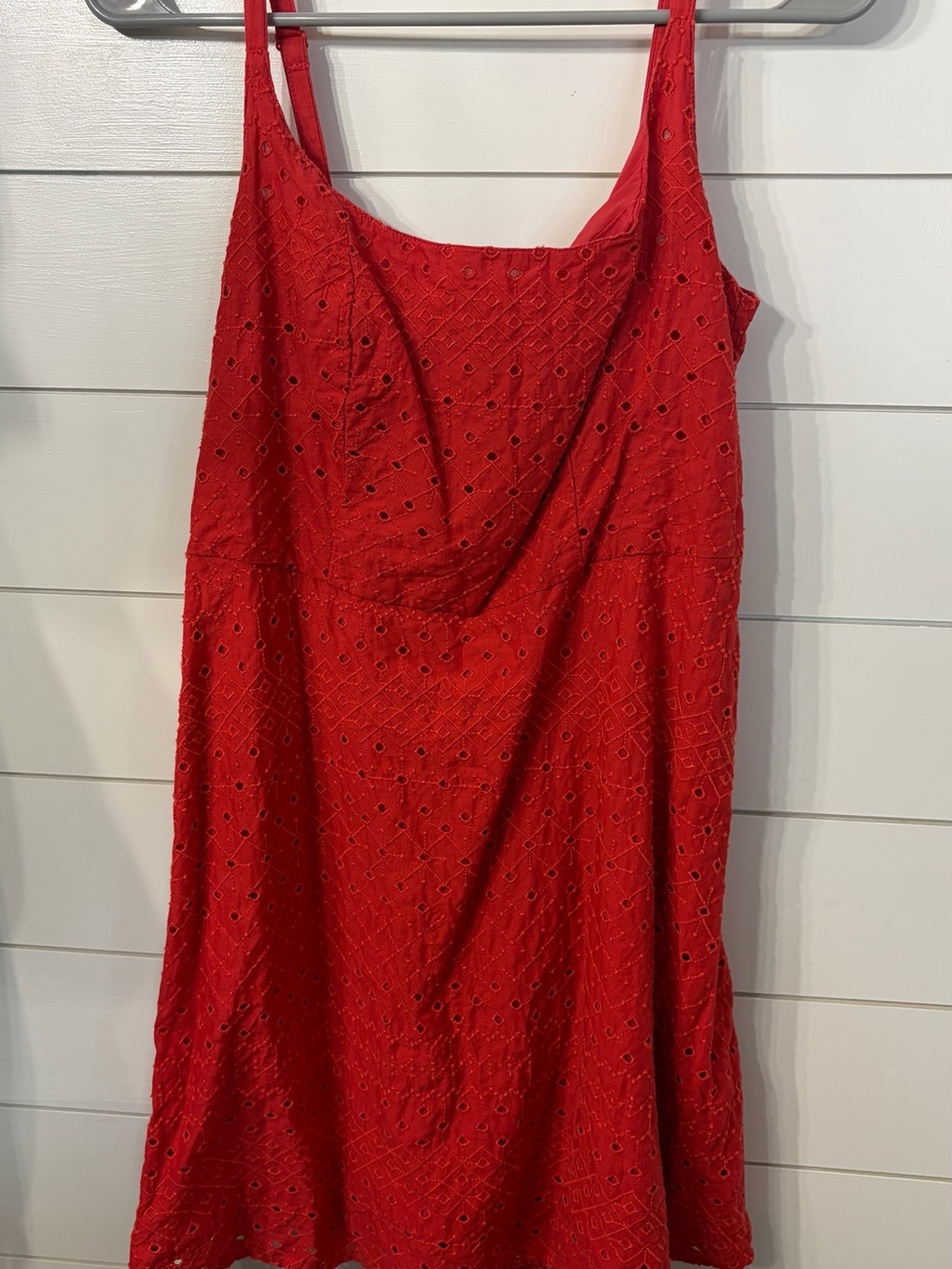 Old Navy Red Eyelet Mini Dress